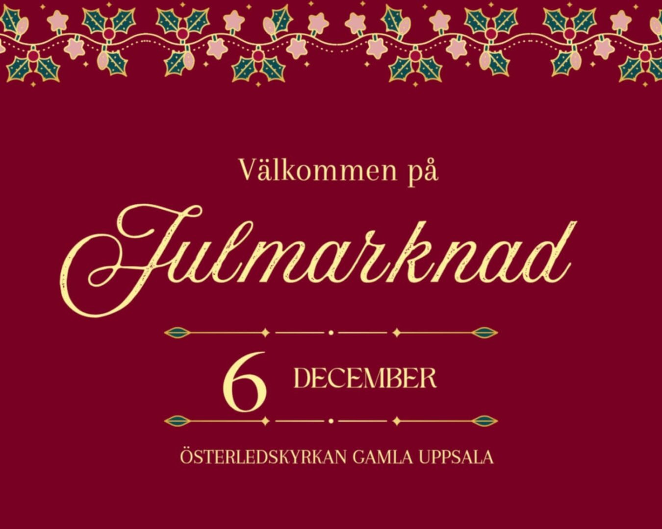 Julmarknad lördag 6:e december