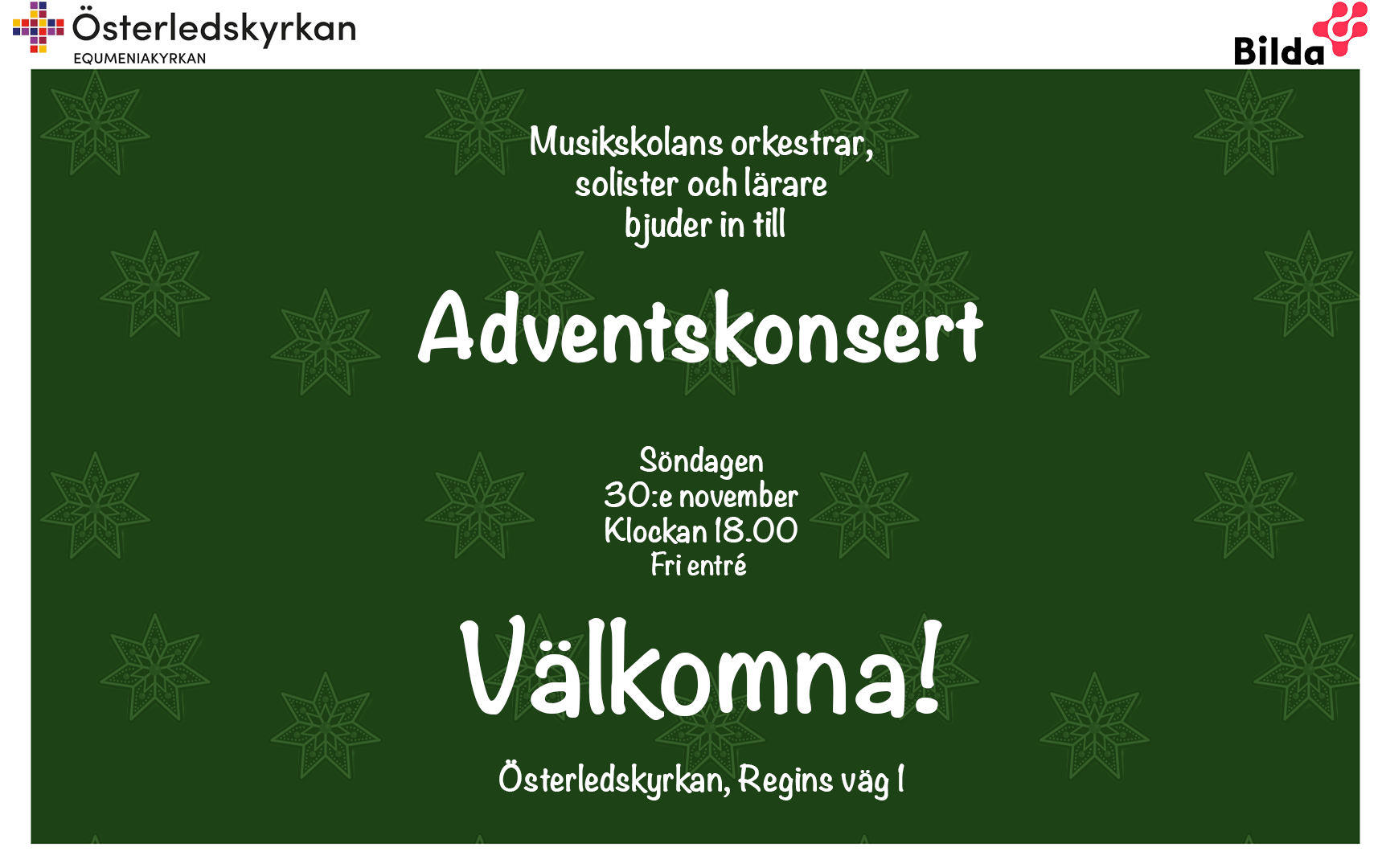 Adventskonsert med Musikskolans orkestrar