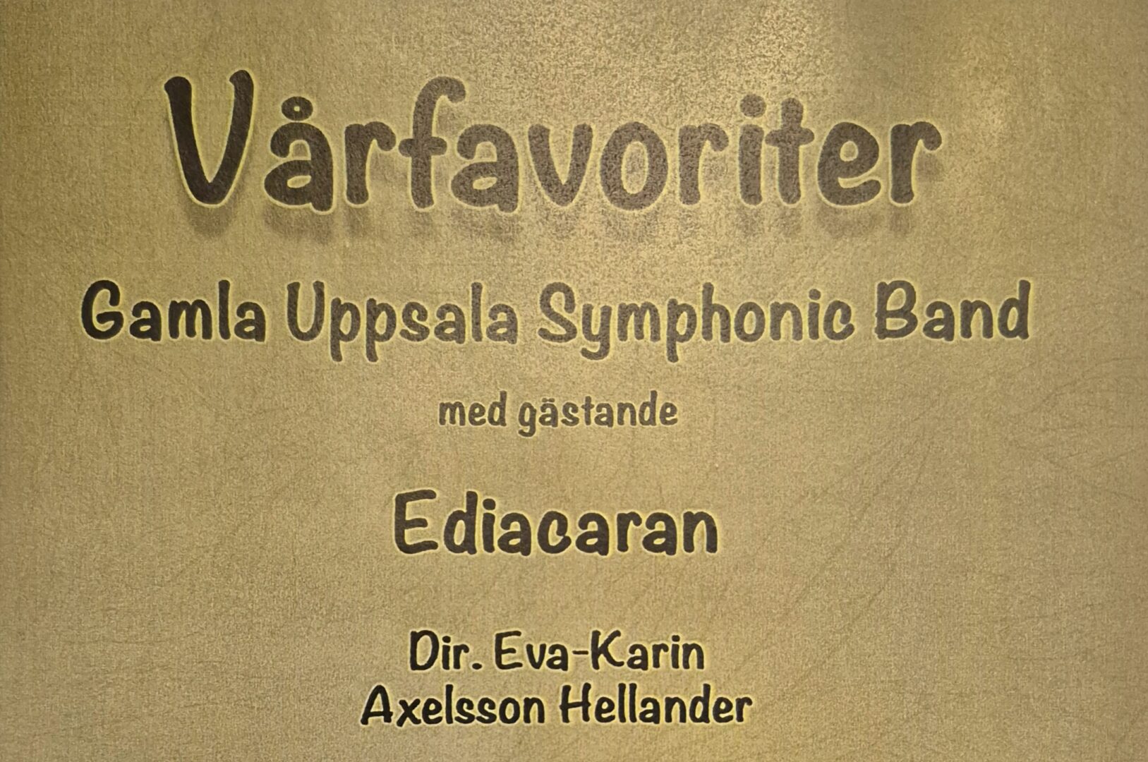Vårkonsert – GUSB med gästande Ediacaran