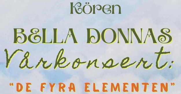 Vårkonsert med kören Bella Donnas – söndag 31 maj kl 16