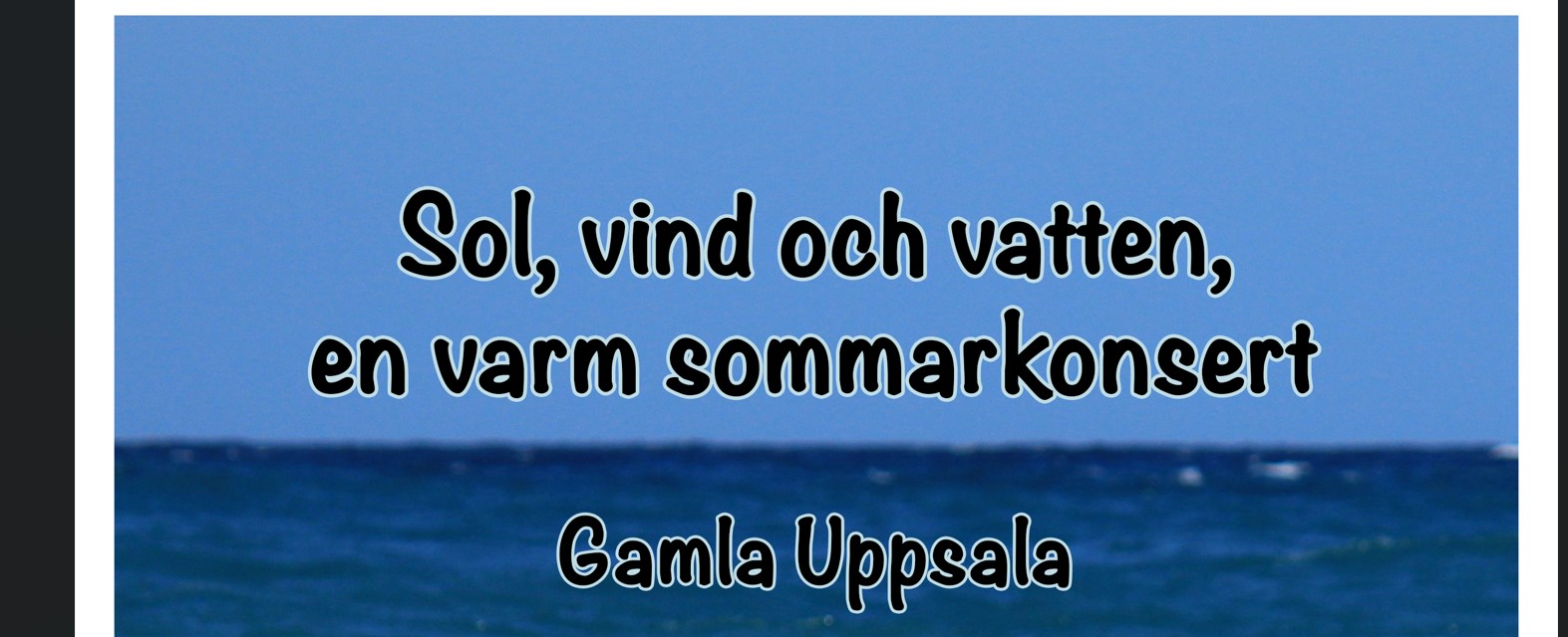 Sol, vind och vatten, sommarkonsert 7 juni kl. 18