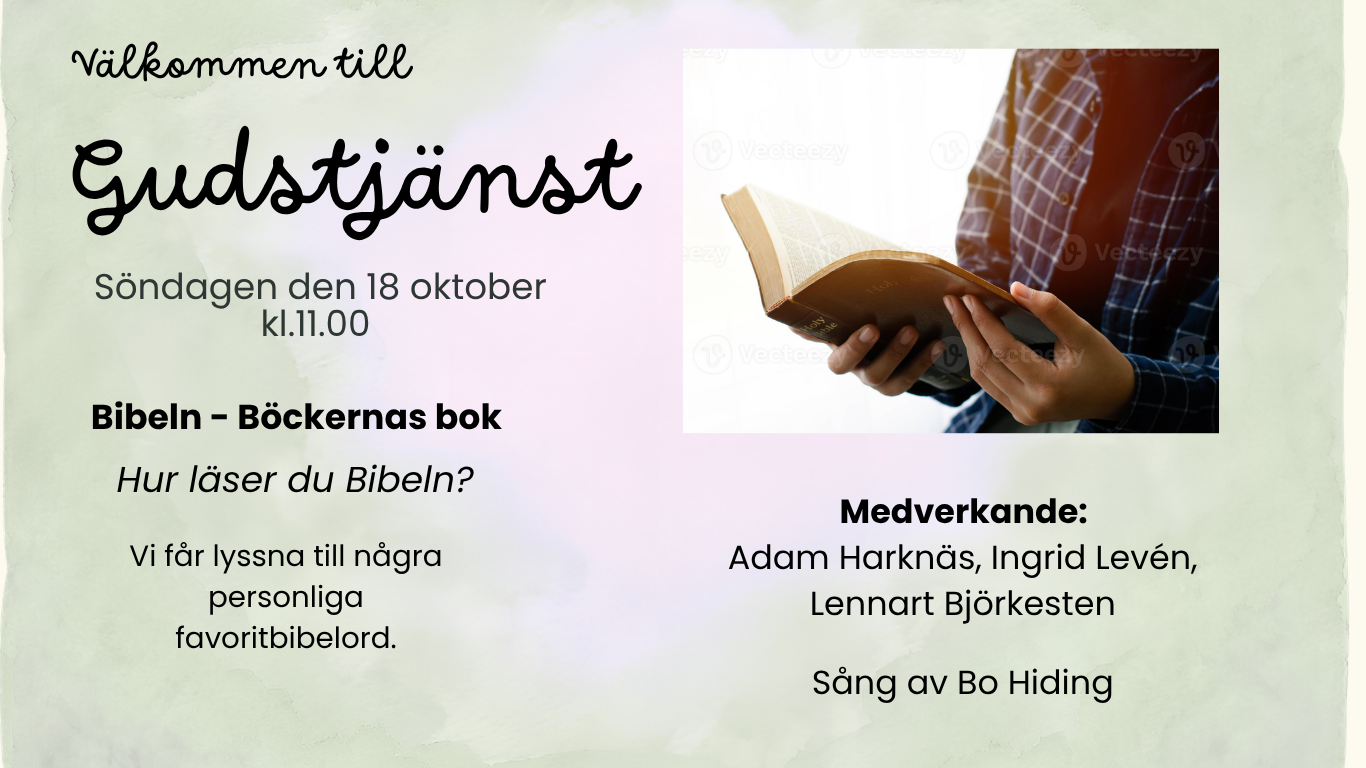 Gudstjänst söndag kl 11 – Hur läser du bibeln?