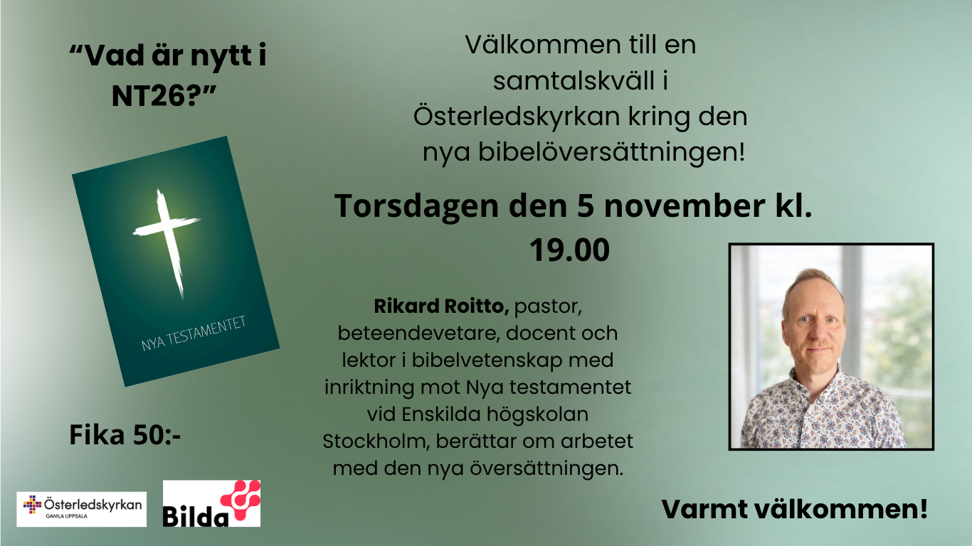 Samtalskväll med Rikard Riotto – ”Vad är nytt i NT26?”